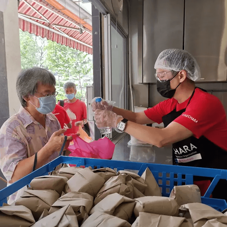Meal sets distributed