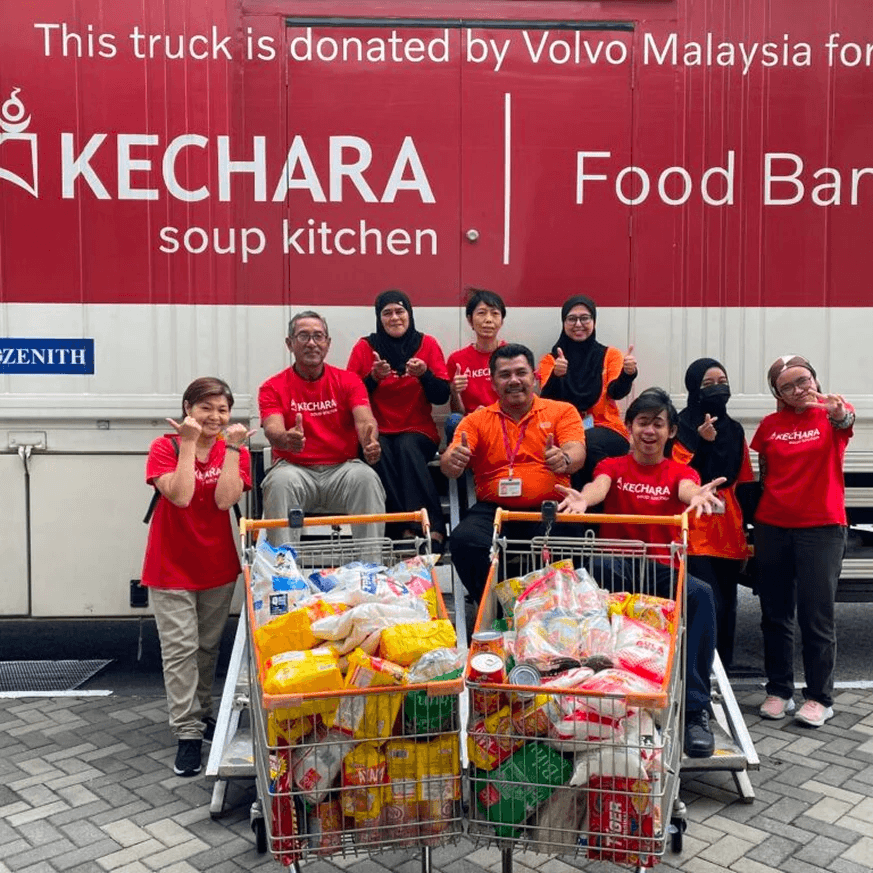 Volunteers working together in Penang